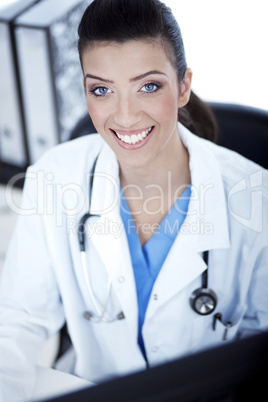 Bright smile by the doctor