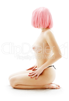 pink hair pin-up girl