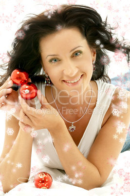 christmas smile with snowflakes