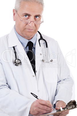 Doctor making his notes