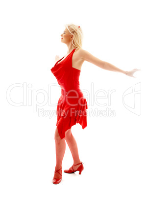 dancing lady in red