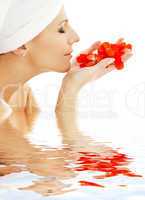 red petals in water #2