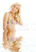 bikini blond #3 in water