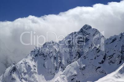 Mountains in cloud