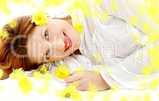 spring beauty with yellow flowers