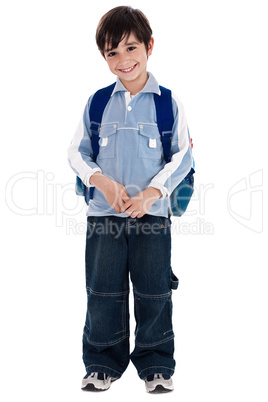 young boy standing
