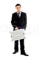 businessman with metal container #2