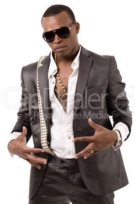 African business man with sunglasses