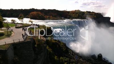 Tourists at Niagara Falls.