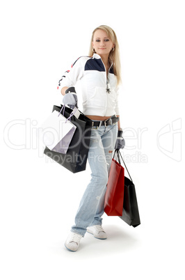 shopping teenage girl