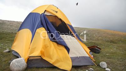 Camping in Mongolian Altai at Khoton Nuur lake