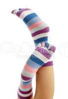 beautiful legs in funny socks #2