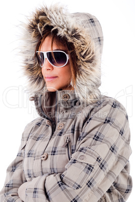 fashion model wearing sunglasses