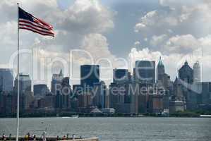 the skyline of Manhattan