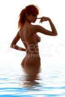 redhead nude in water #3