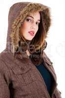 Pretty women with winter jacket