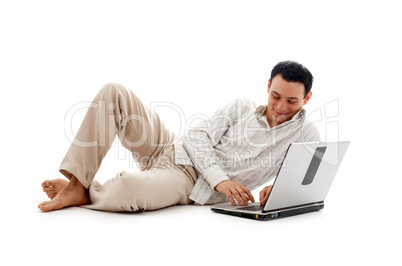 relaxed man with laptop #2