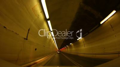 Driving in the Liberty Tunnels in Pittsburgh, PA.