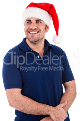 Santa man posing indoor studio