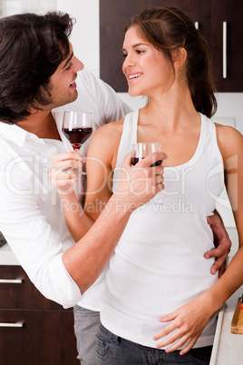couple enjoying a class of wine