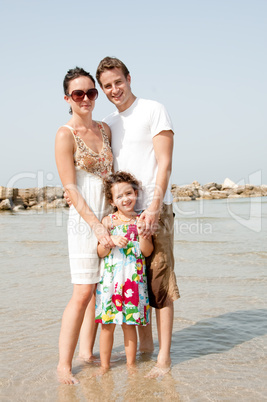 Family on the beach