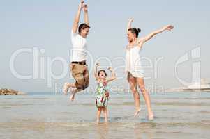 Family  in the beach