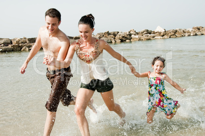 Family  in the beach