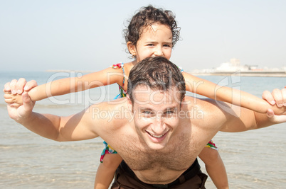 portrait of father and daughter