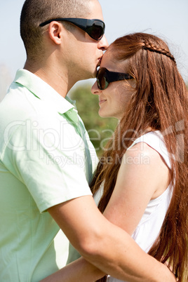 Portrait Of A beautiful Couple Hugging