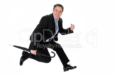 Jumping Businessman