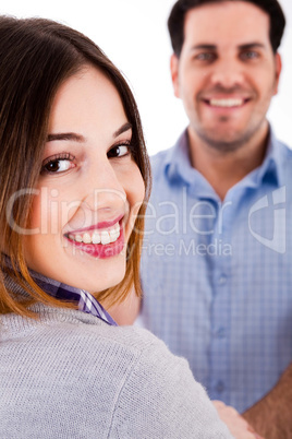 close up of a smiling couple