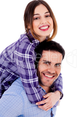young lady on piggyride
