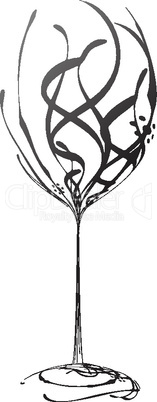 Stylized wineglass