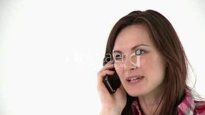 Frau telefoniert