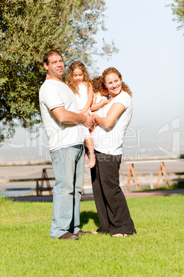 Full length family lifestyle portrait