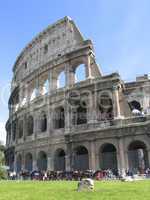 Rome: The ruins of the ancient roman colloseum