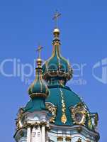 The St. Andrew Basilica in Kiev, Ucraine