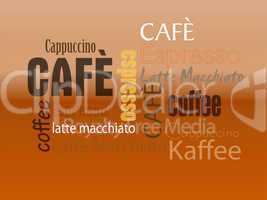 text Collage Cafe Kaffee