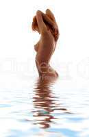 fit redhead standing in water