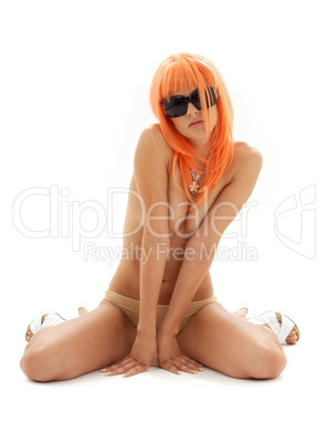 orange hair girl pin-up