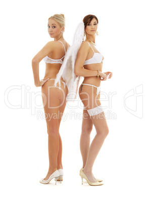 white lingerie angels