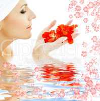 red petals in water #3