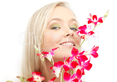 lovely blond with orchid #2