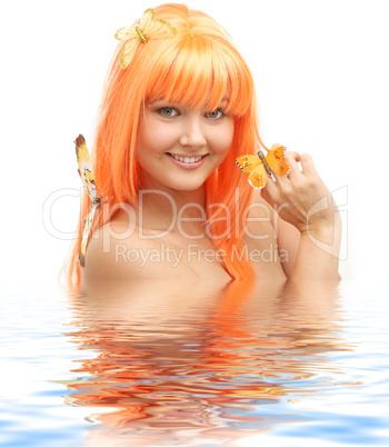 butterfly girl in water #2