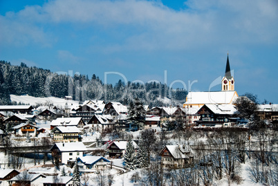 The town of Oberstaufen, Allgau, Germany