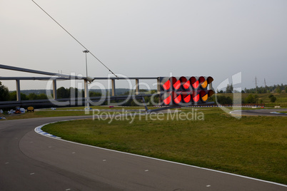 traffic light on sport track