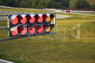 traffic light on sport track