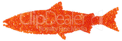 Salmon Caviar fish shape