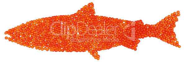Salmon Caviar fish shape