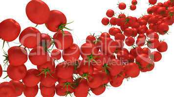 Tomatoes Cherry flow isolated over white